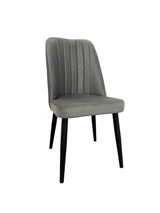 DINING CHAIR AURORA LIGHT GREY LEGS/BLACK