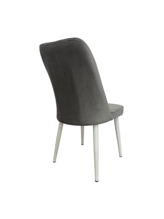 DINING CHAIR AURORA LIGHT GREY LEGS/WHITE