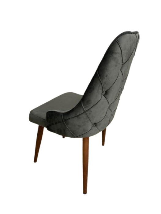 DINING CHAIR VESTA DARK GREY LEGS/BROWN