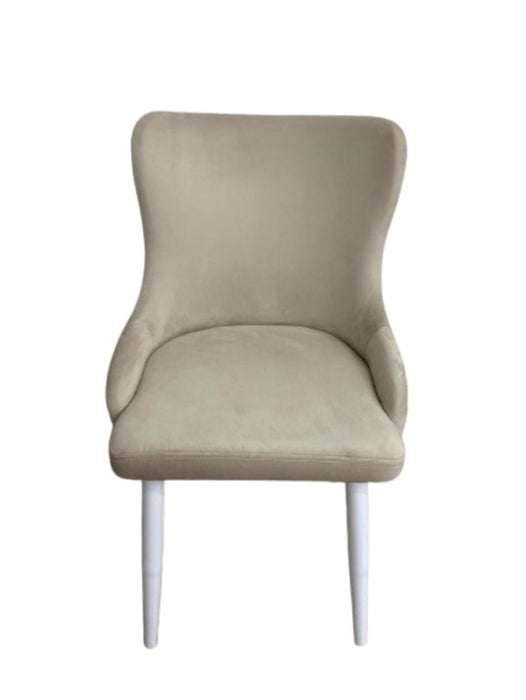 DINING CHAIR ORION CHAMPAGNE LEG/WHITE