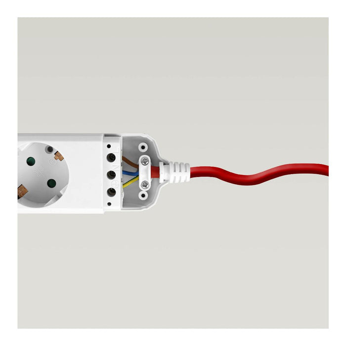 SWITCH WITH BUTTON WHITE 5X2P+E COMMEL