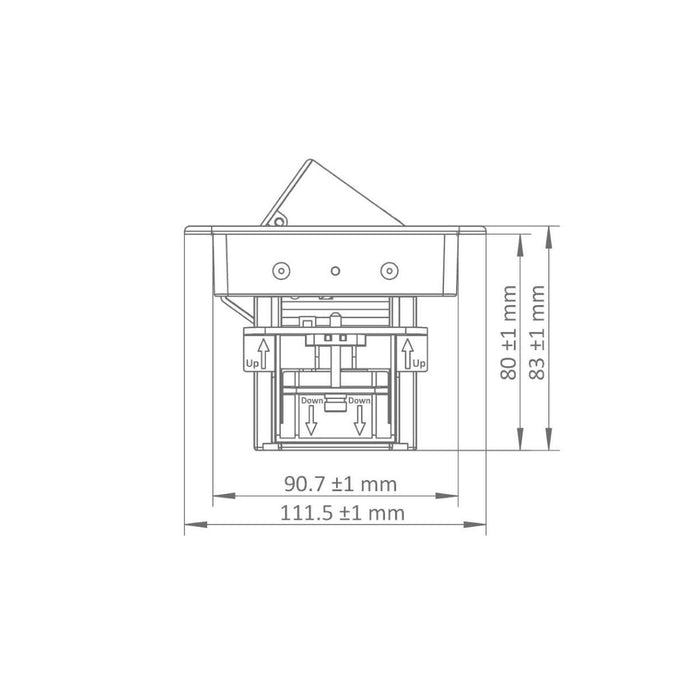 POP-UP BOX 3POLE/2USBA+C BLACK COMMEL