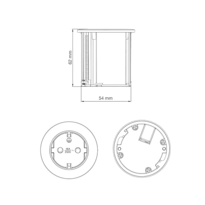 DESK MODULE 1SHUKO F60MM WHITE COMMEL