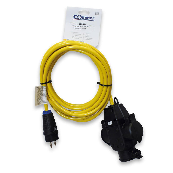 SPLITTER 5M 3G1.5MM2 IP44 YELLOW COMMEL