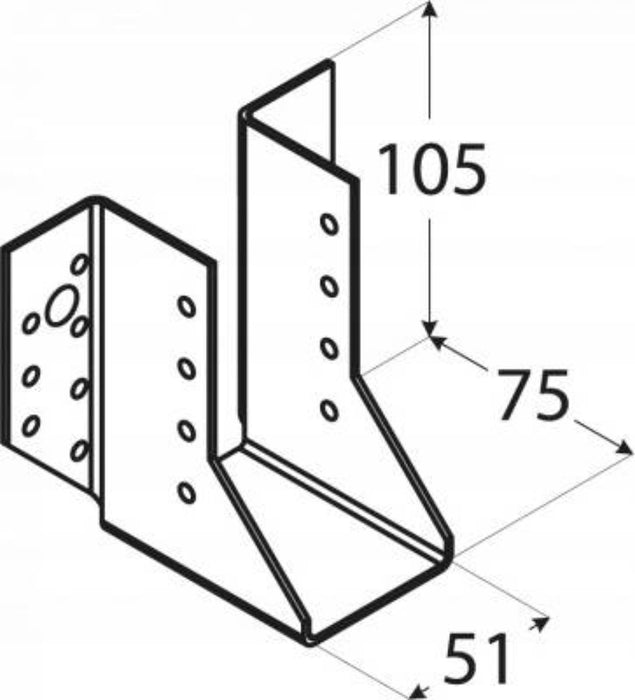 HEEL FOR BEAM OPEN WB10 51X105 ZINC