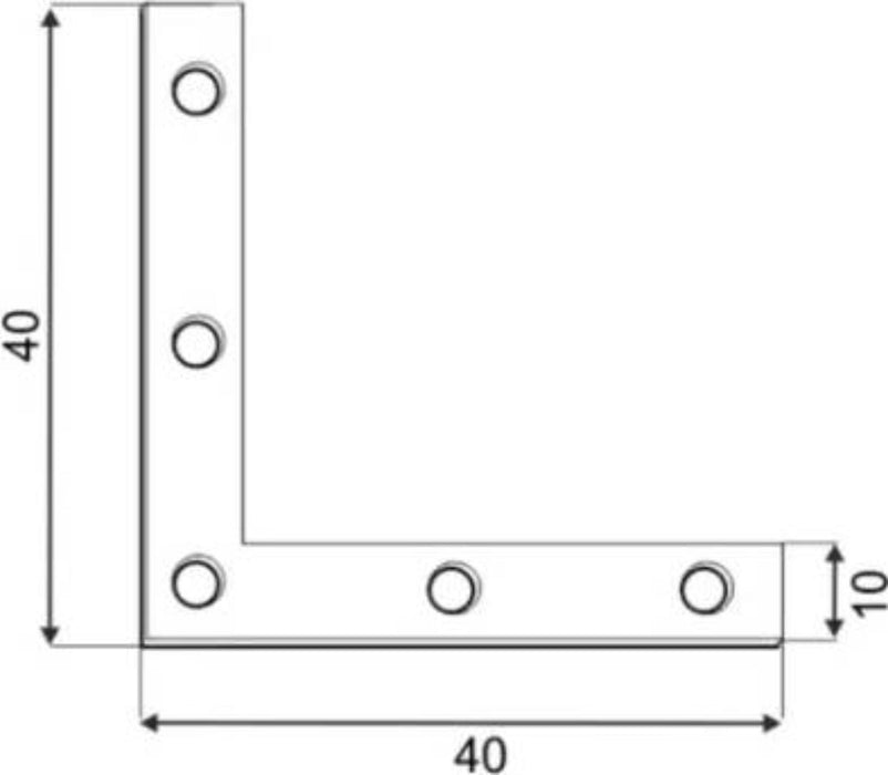 L-SHAPED PLATE NA 40 40X40X10 4 PIECES