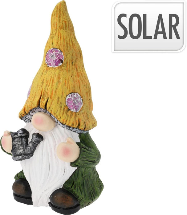 DWARF FIGURE WITH SOLAR WATERING POT