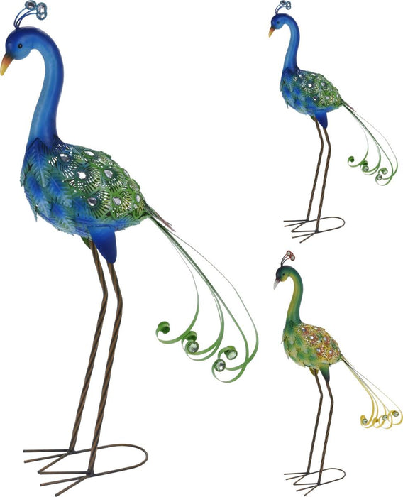 FIGURE PEACOCK METAL 89x24x28CM