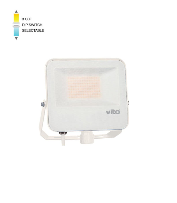 LED FLOODLIGHT DANUBE 50W 3CCT IP66 WHITE