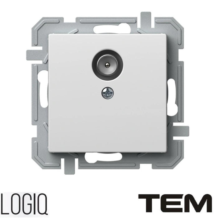 SOCKET TV END 0DB WHITE LOGIQ TEM