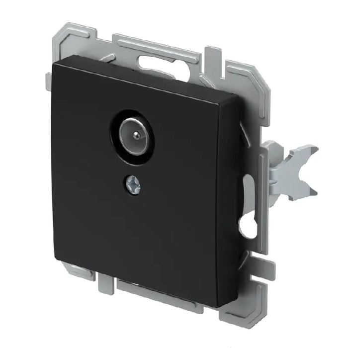 TV SOCKET END 0DB BLACK LOGIQ TEM