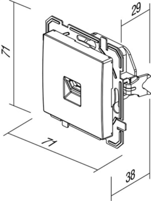 SOCKET RJ45 UTP CAT.5E TITAN LOGIQ TEM