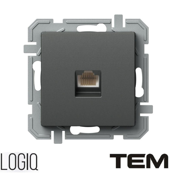 SOCKET RJ45UTPCAT.5E ANTHRACITE LOGIQ TEM