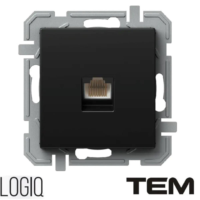 SOCKET RJ45 UTP CAT.5E BLACK LOGIQ TEM