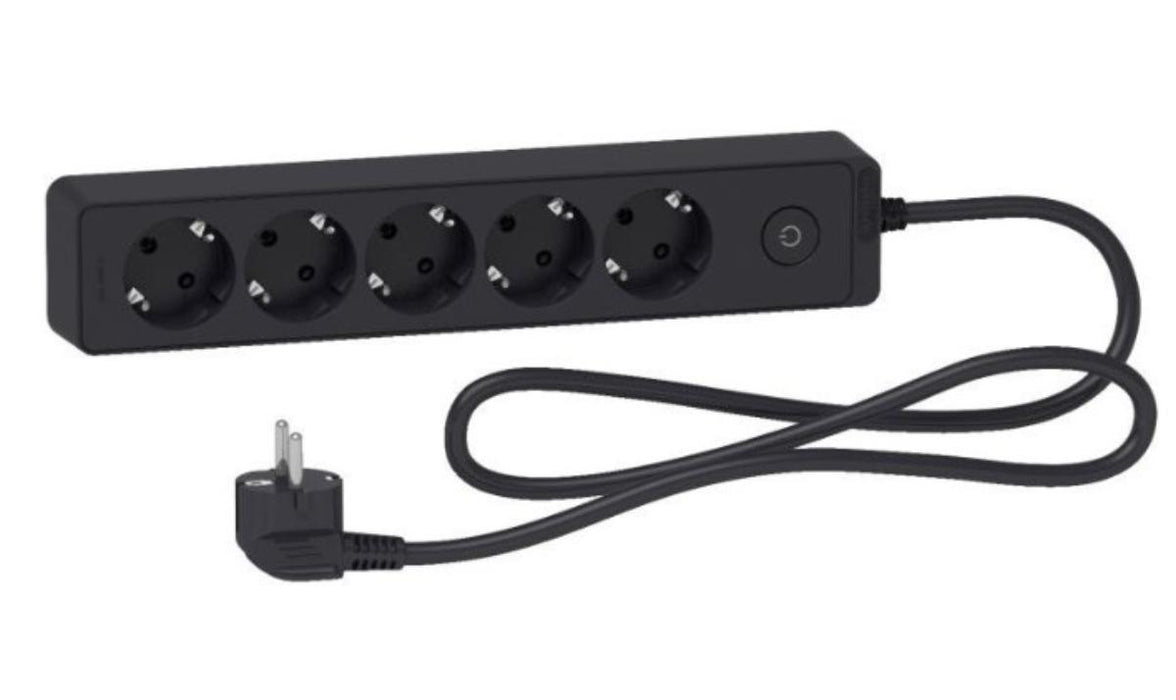 5-OUTLET SWITCH 1.5M ANTHRACITE