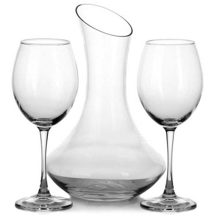 WINE SET CARAFE + 2 WINE GLASSES