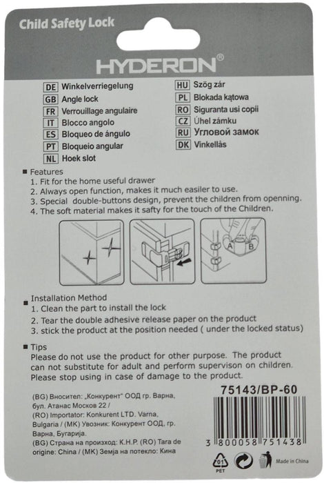 SAFETY FASTENER BP-60 60X60 MM 2 PCS HYDERON