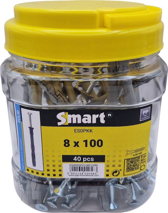 NAIL DOWEL WITH HIDDEN COLLAR 8X100 40PCS