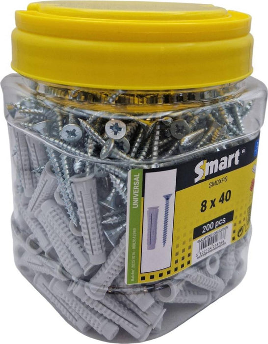 DOWEL SET WITH SCREW 8X40/5X50 200PCS