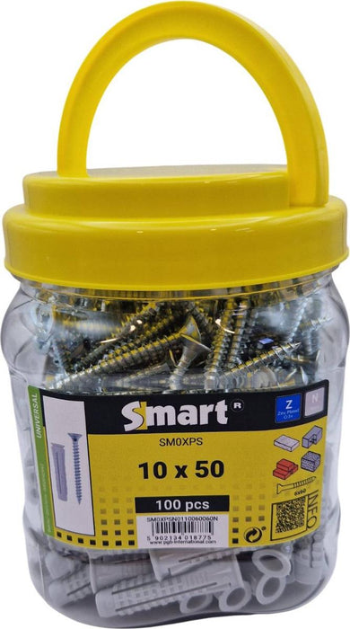 DOWEL SET WITH SCREW 10X50/6X60 100PCS