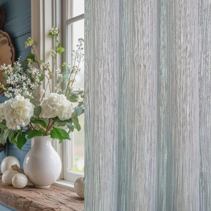 TRANSPARENT CURTAIN STRIPES GREY 300CM