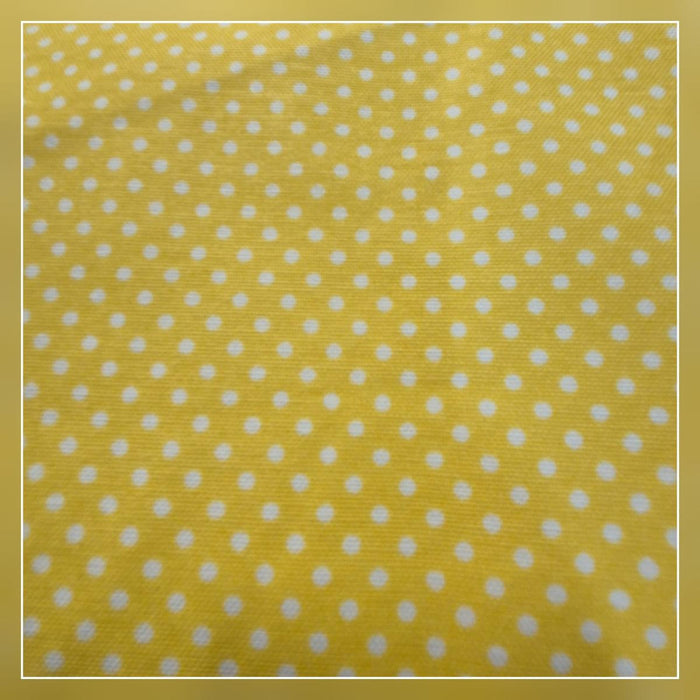 TEXTILE DENSE DOTS YELLOW 180CM