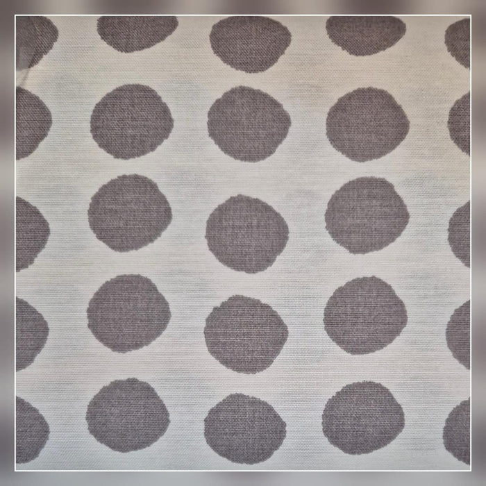 TEXTILE DENSE CREAM-BROWN DOTS 180CM