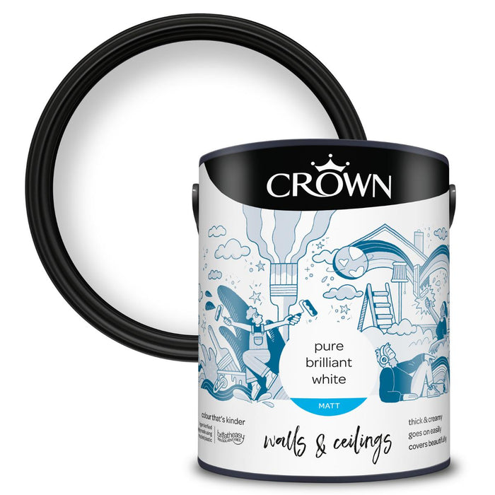INTERIOR PAINT CROWN BRILLIANT WHITE 5L
