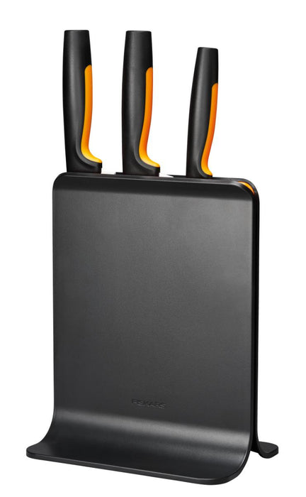 FISKARS KITCHEN KNIVES WITH HOLDER 3PCS