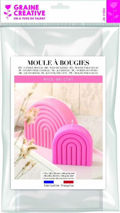 SILICONE CANDLE MOLD 2PCS RAINBOW