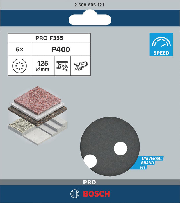BOSCH ROUND SANDING PAPER F355 G400