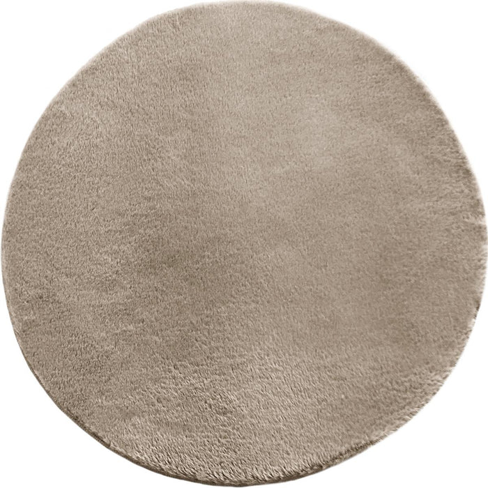 CARPET BAMBI BEIGE-TAUPE 80 CM ROUND