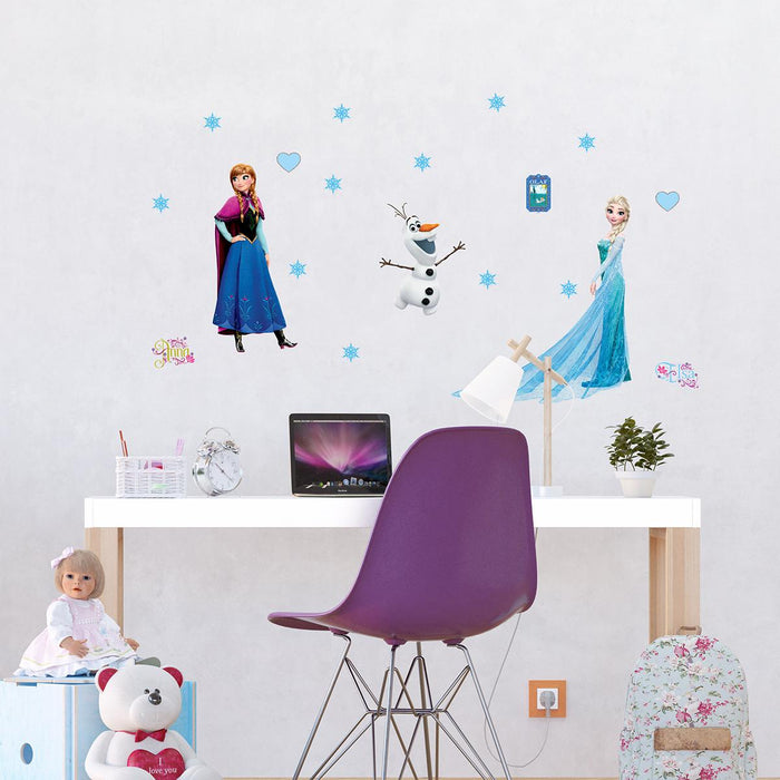 DISNEY STICKER 42.5X65 CM ELSA ANNA AND OLAF