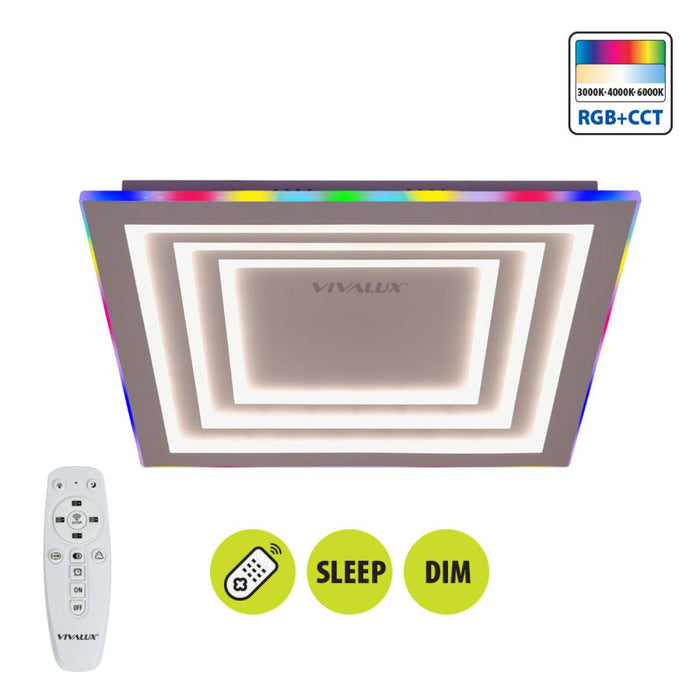 LED RGB CEILING LAMP 102W 3000-6000K 5701LM WHITE DU VIVALUX DAKOTA