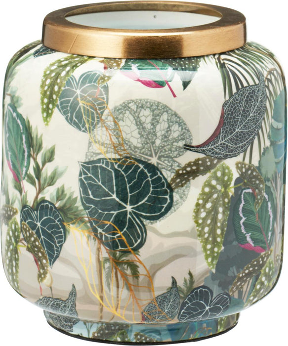 FLOWER VASE 15.5CM JUNGLE
