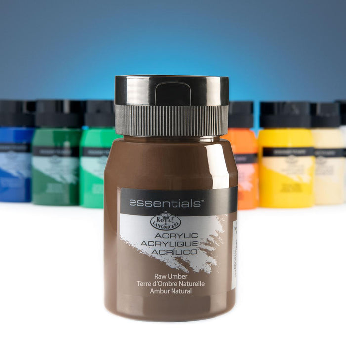 ACRYLIC PAINT 500ML ESSENTIAL BROWN