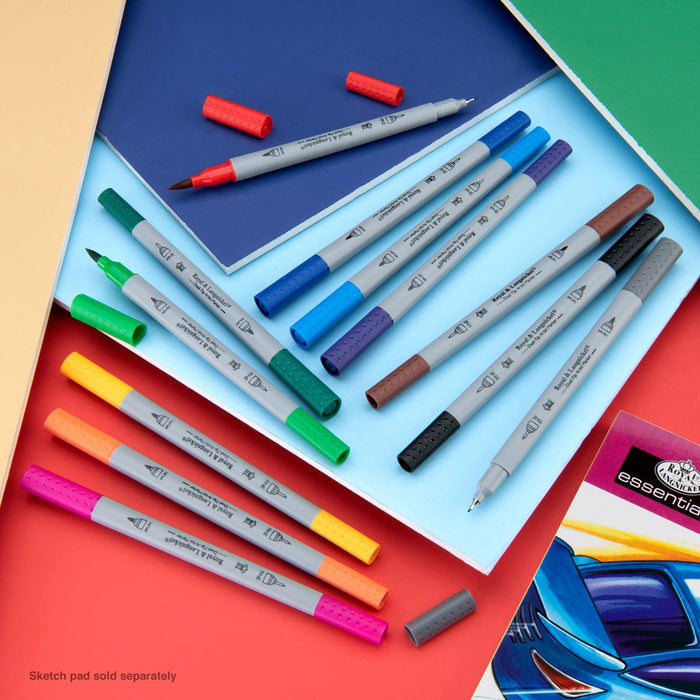 ARTIST MARKERS 12PCS DOUBLE TIP