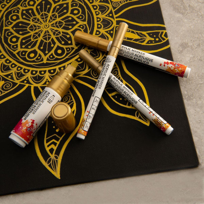 ARTIST ACRYLIC PAINT MARKERS 4PCS. GOLDEN