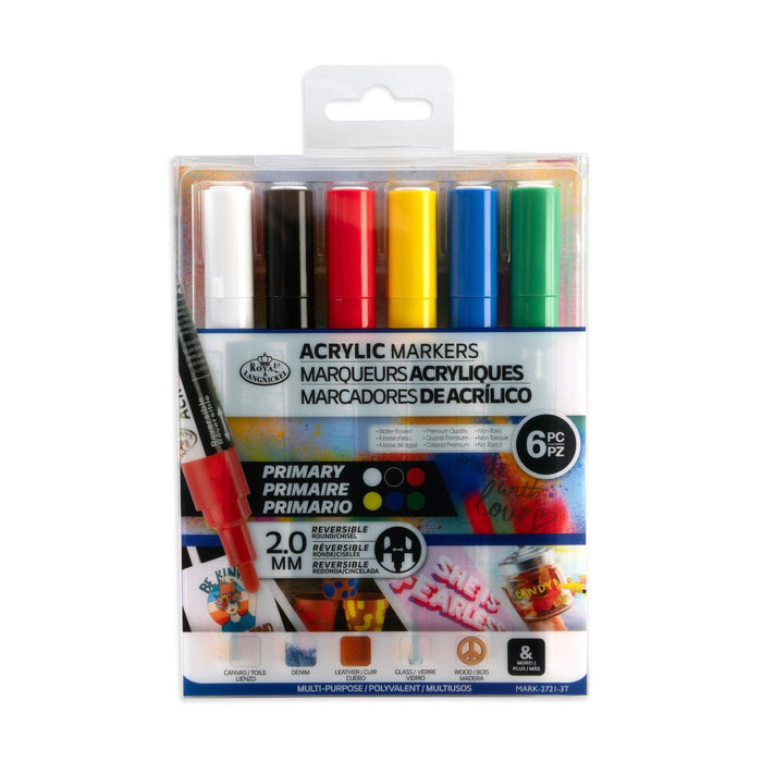 ARTIST MARKERS 6PCS. REPLACEABLE TIP