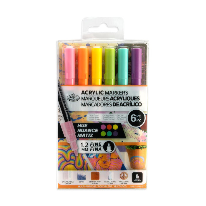 ARTIST MARKERS 6PCS.FINE TIP