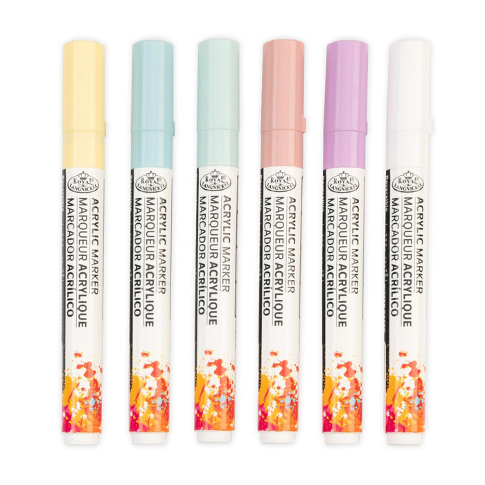 MARKERS 6PCS. REPLACEABLE TIPS PASTEL