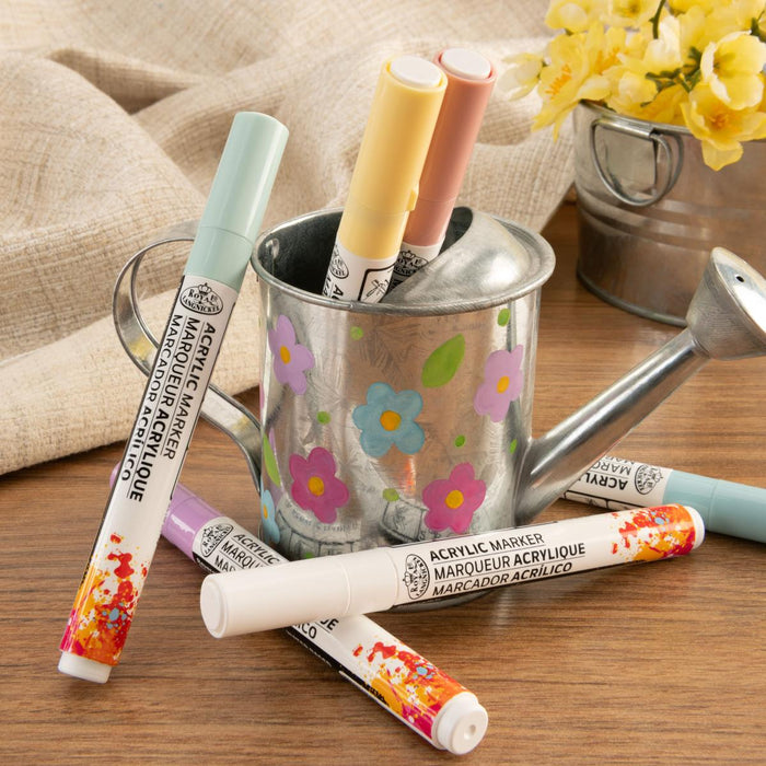 MARKERS 6PCS. REPLACEABLE TIPS PASTEL