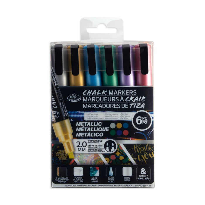 ARTIST CHALK MARKER 6PCS METALLIC