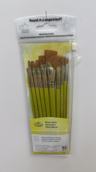 CORNER BRUSHES 10PCS BROWN TAKLON