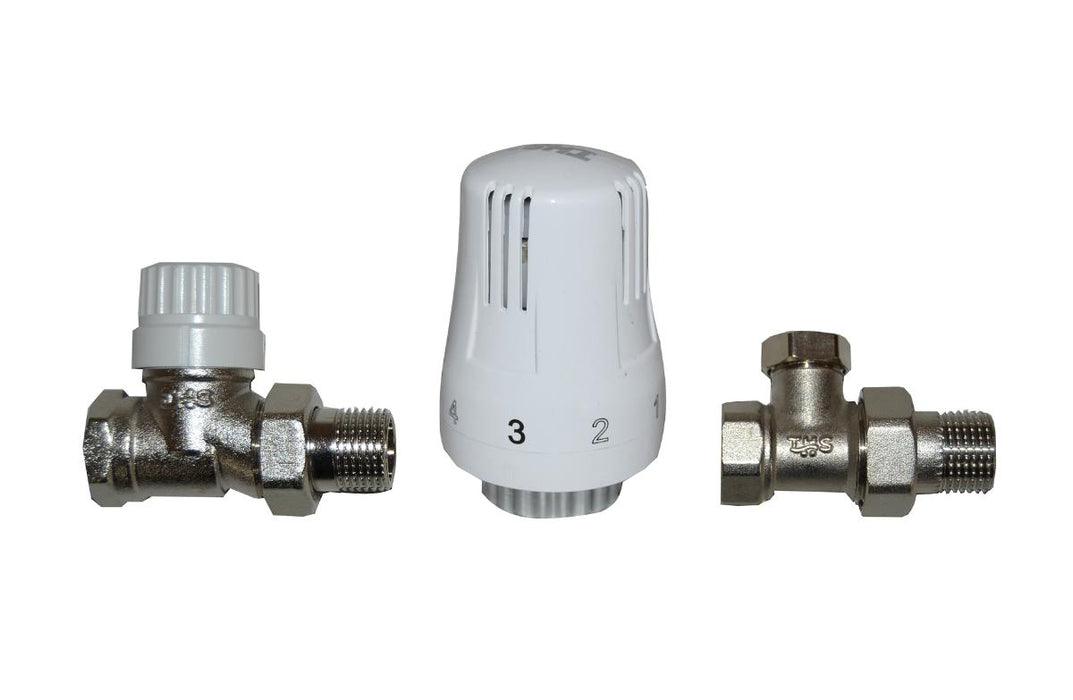 SET OF THERMOHEAD AND STRAIGHT TAPS 1/2''