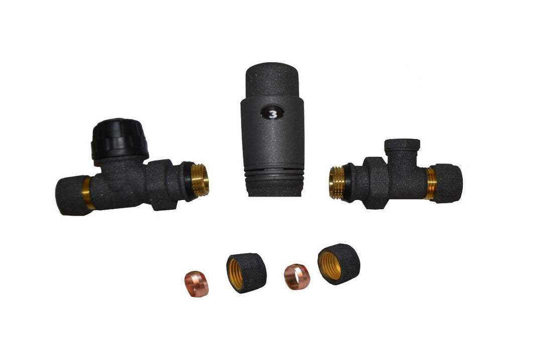 SET CAYMAN-5 BLACK STRAIGHT 1/2''X F16 AND F15