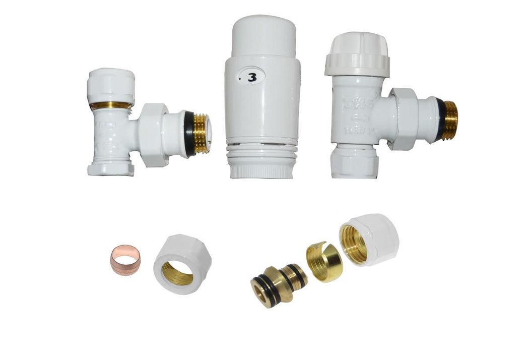 SET CAYMAN-5 WHITE ANGLE 1/2''X F16 AND F1