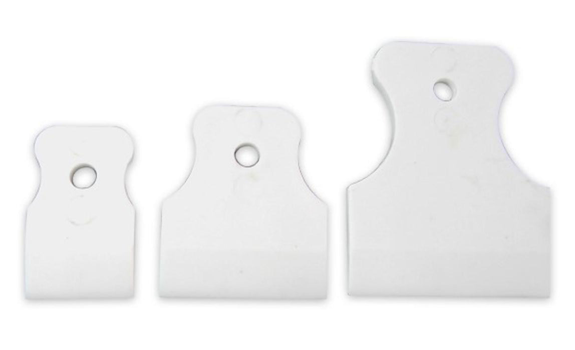 WHITE RUBBER SPATULAS 3 PCS SVP