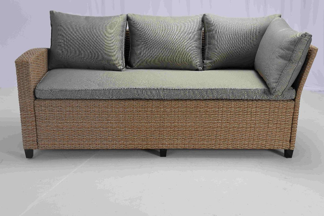 CORNER RATTAN SET - SOFA AND TABLE RIVIERA