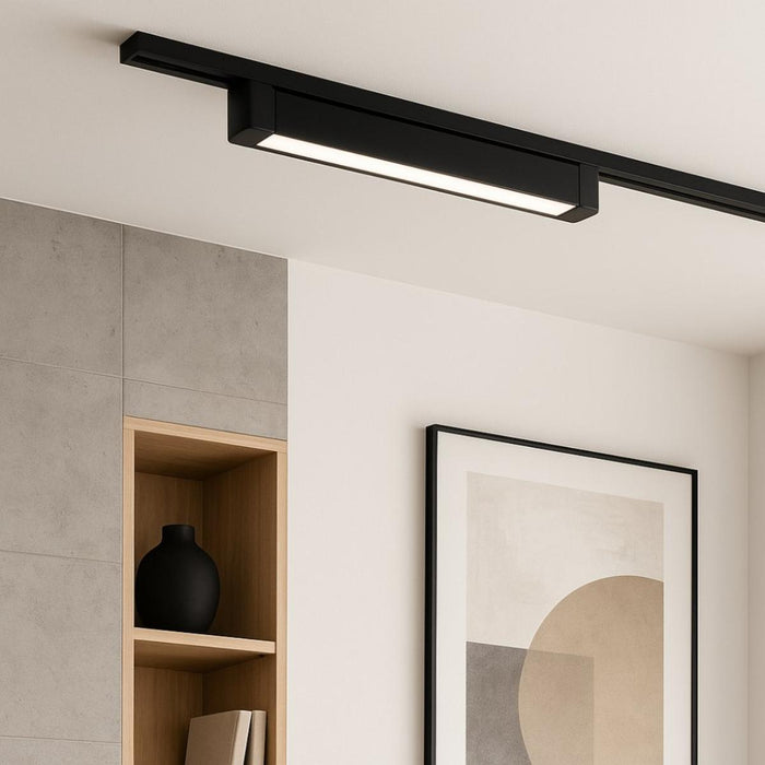 LED LINEAR FIXTURE 20W 3CCT 1330LM FOR RAIL MOUNTING BLACK VIVALUX DRAX